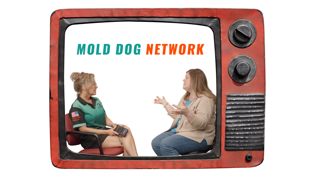 Tina, co-founder of Mold Dog Network, interviewing a client