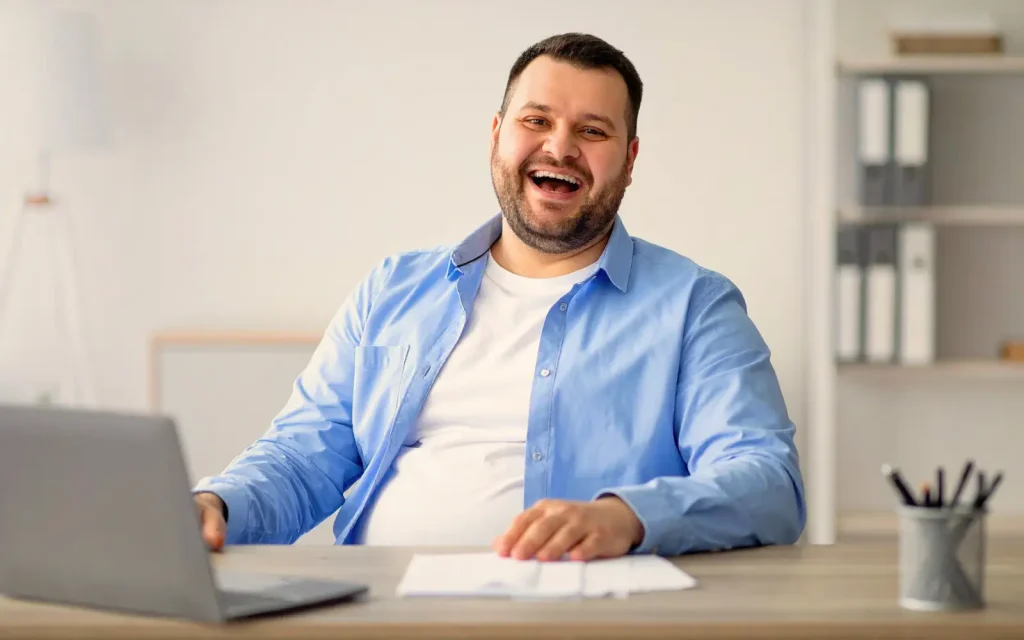 A smiling property manager after a commercial mold inspection